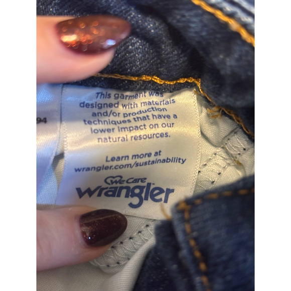 Wrangler High-Rise Fierce Flare Jeans 6/28x30 Retro Western Pocket Embroidery - Picture 9 of 10